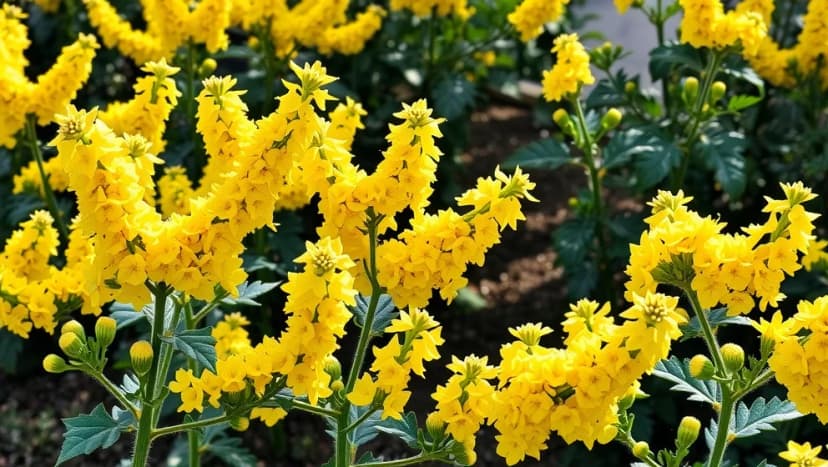 Gul buske som blommar på våren