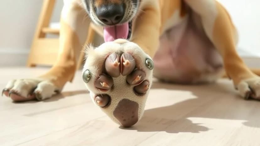 Varför slickar hundar på sina tassar