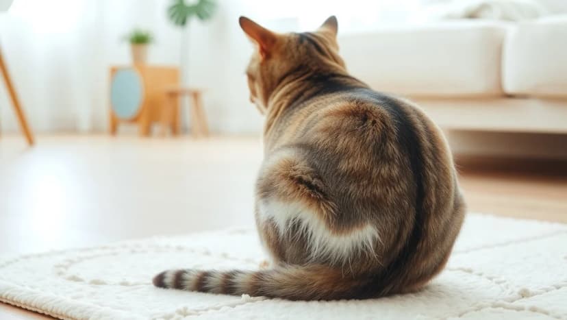 Varför tappar min katt päls på bakbenen