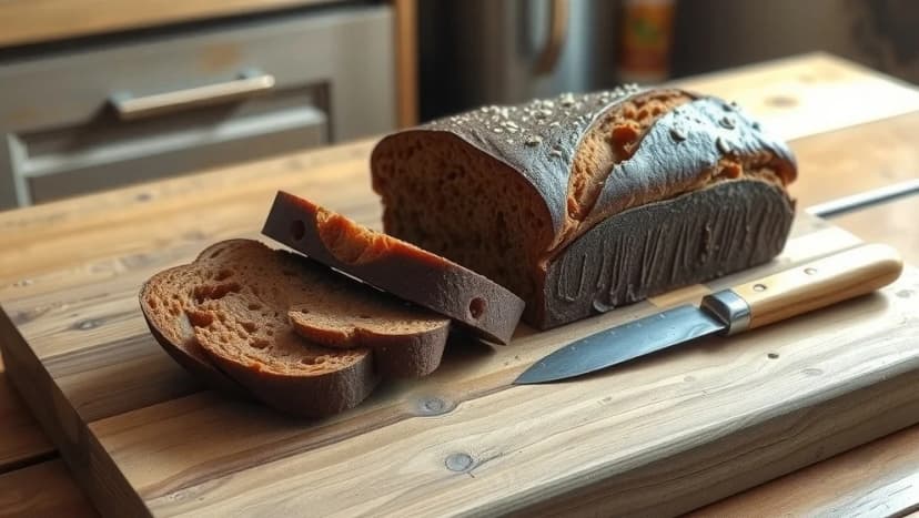 Mörkt bröd som på restaurang hemma