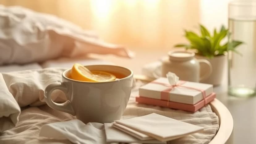 Ont i halsen på morgonen som går över