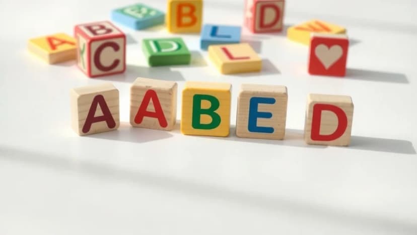 Ord som börjar på A, B och C