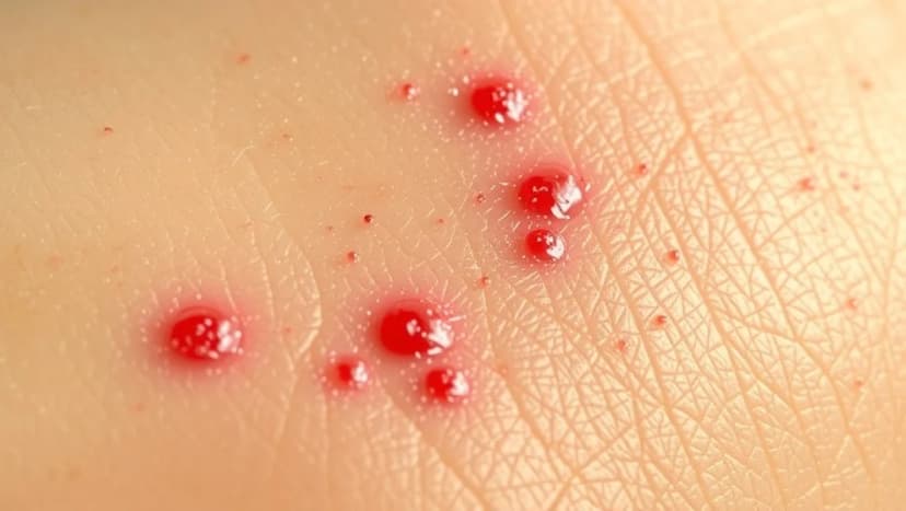 Röda prickar på huden som kliar